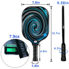 Panel Sound Pickleball Paddles Set of 2, USAPA Approved Pickleball Rackets Graphite Carbon Fiber Face Lightweight with1 Carrying Case, 2 Cooling Towels & 4 Indoor Balls