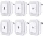 LED Night Light Lamp with Smart Sensor Dusk to Dawn Sensor, Daylight White, 0.5W Plug-in, 6-Pack