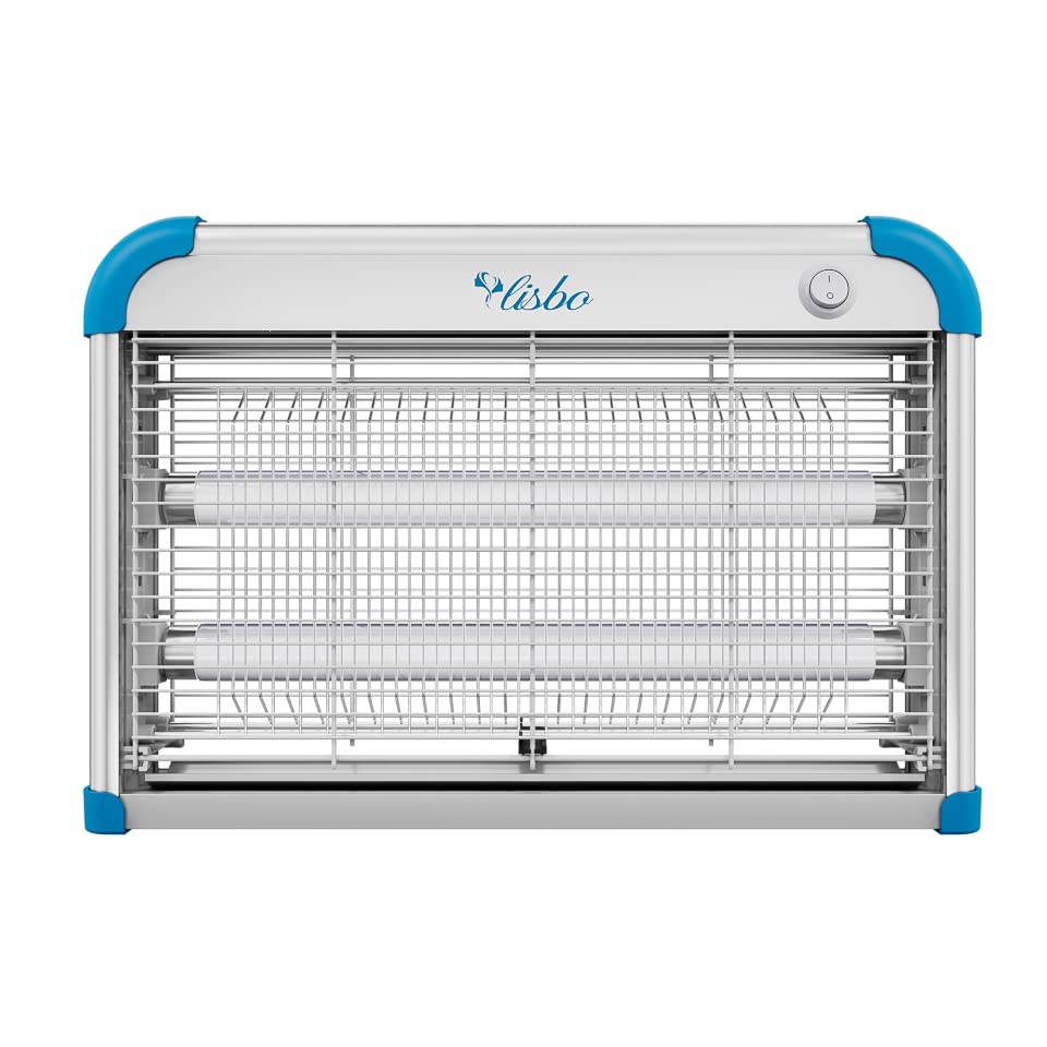 Electric Bug Zapper, 3000 Volt Powerful Flying Insect Mosquito Flies Killer 20W Blue UV Light Attract, Plug-in Pest Control Machine for Moth,Fruit Fly,Fungus Gnat-BlueWhite