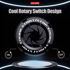 Rotary Push Start Button Cover, Car Engine Push to Start Stop Accessories, Auto Ignition Switch Cover, Cool Motorcycle Car Decor Gift for Christmas New Years Birthday, Black