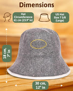 ASKOLD Sauna Hat for Women and Men - Natural Wool Sauna Bucket Cap to Protect Hair, Finnish Felt - Eco-Friendly Banya Hat Sauna Accessories (Gray)