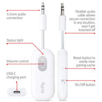 Twelve South AirFly SE | Bluetooth Wireless Transmitter/Adapter for AirPods/Wireless or Noise-Cancelling Headphones; use on Airplanes and Gym Equipment, 20+ hr Battery Life
