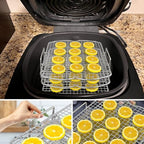 Dehydrator Rack for Ninja Foodi AG300 Grill, 3 Stackable Layers Dehydrator Rack Stand for Ninja Foodi AG300 Accessories, Rectangle Air Fryer Accessories for Ninja AG300 AG301 Foodi Grills