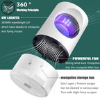 BRIRILINE Bug Zapper, Electric Mosquito & Fly Zappers/Killer - Insect Attractant Trap Powerful Bug Zapper Light, Hangable Mosquito Lamp for Home, Indoor, Outdoor, Patio (White)