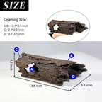 Large Reptile Hide Leopard Gecko Tank Accessories Driftwood for Aquarium Natural Hollow Log for Betta Fish Hideout Bearded Dragon or Ball Python Tank Accessories(13.8")