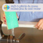 Scrub Daddy Sponge Daddy - Scratch-Free Multipurpose Dish Sponge - BPA Free & Made with Polymer Foam - Stain & Odor Resistant Kitchen Sponge (4 Count)
