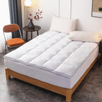 DROVAN Mattress Topper Queen Size - Extra Thick Mattress Pad Cover - Pillow Top Deep Pocket with Breathable 7D Spiral Fiber Filling Cooling Mattress Cover