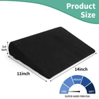 Glyzia Wedge Cushion for Butt Lift Women, Hard-Firm EVA Foam for Lift HIPS Up Fitness Training, Non-Slip Seat Cushion Pads for Desk Chairs, Car Seats, 14"x 11", Black
