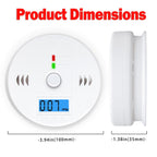 3 Pack Carbon Monoxide detectors,co Detector,Carbon Monoxide Alarm,co2 Detector Battery Powered with LCD Display,Carbon Monoxide Detector,UL2034 Standards,for Home