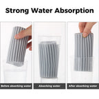Jeymei 4-Pack Damp Clean Duster Sponge,Reusable Magic Dusting Sponge Brush for Cleaning Blinds, Glass, Baseboards,Vents,Railings,Mirrors,Window Track Grooves and Faucets (Grey,Yellow,Pink,Green)