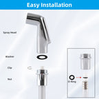 Universal Kitchen Sink Side Sprayer Head Replacement, Chrome Finish