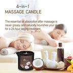 MELONY Massage Oil Candle | Great for Calming, Soothing and to Relax | with Natural Soy Wax | 8.1oz (Coconut Cream)
