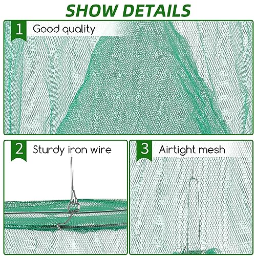 Ranch Fly Traps Outdoor Hanging Stable Fly Trap Reusable Fly Killer Cage Fly Catcher Bag with Bait Tray,Fly Repellent for Outdoor and Indoor Hanging Farms,Stable,Garden,Orchard,Park (6 Pack)