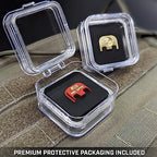 Milspin CNC Milled 3D Engraved Slide Back Plate Compatible with Glock Gen 1-5 I Made in USA (The President Trump 3D, Brass, Models G17-G41, G45)