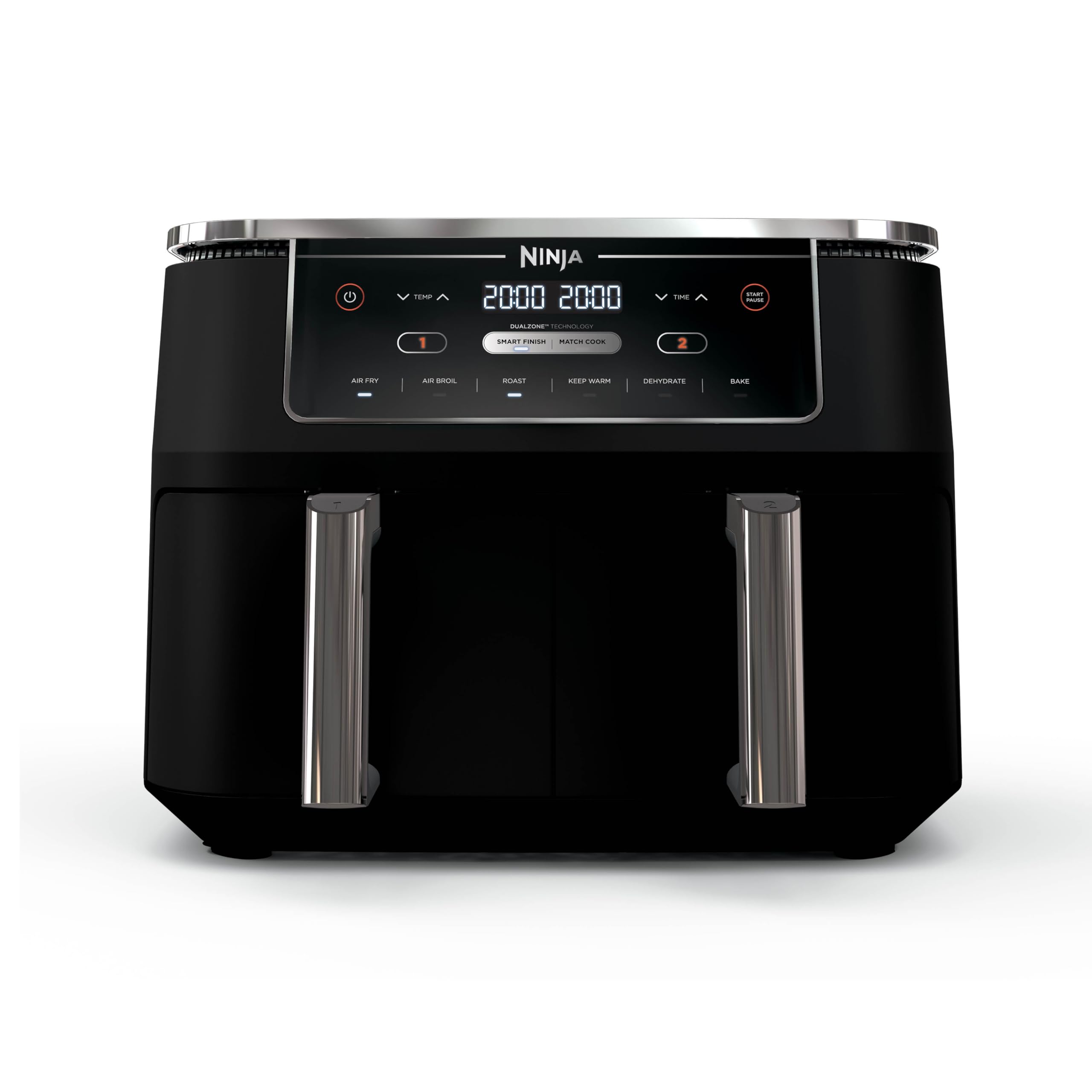Ninja Air Fryer, Roast, Bake, Air Fry, Crisps, Broil, Reheats, Keep Warm, 10-in-1, Fries, Frozen Food, Veggies, and Meat, Quick Meals, Healthy Meals, Less Oil, 10 QT, Black, DZ302