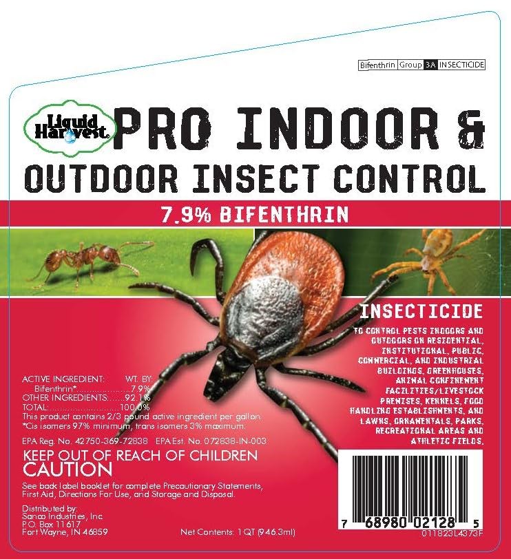 7.9% Bifenthrin Insecticide Concentrate (Equivalent to Leading Brands) – Professional Indoor & Outdoor Insect Control - Kills on Contact - Fire Ants, Ticks, Gnats, Fleas & More - 32 Ounces