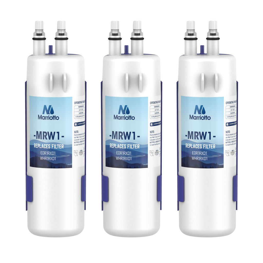 MARRIOTTO MRW1 Refrigerator Water Filter Compatible with Whirlpool W10295370A, EDR1RXD1, Filter 1, W10295370, P4RFWB, P8RFWB2L, 46-9930, 46-9081 Refrigerator Water Filter | Pack of 3