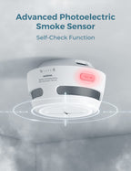 AEGISLINK Smoke Detector 10-Year Battery with Test/Silence Button, Fire Alarm with Photoelectric Sensor, Low Battery Warning, S500 (Independent, 3-Pack)