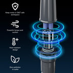 Handheld Spa Hot Tub Vacuum- Cordless Small Above Ground Pool Cleaner with 2 Brush Heads, 90 Mins Running Time, 12 Gallons/Min Powerful Suction, Ideal for Cleaning Debris and Sand Underwater, Black