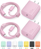 iPhone Charger, Fast Charging USB Type C ,Charge Block for iPhone 16,16 Plus, 16 Pro Max, 15, 15 Pro Max, iPad Pro/AirPods , Pink
