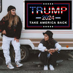 Trump 2024 Flag 3x5 Donald Trump 2024 Take America President Back Flags Made in USA with 2 Brass Grommets UV protection Fade Resistant for Indoor Outdoor Banner