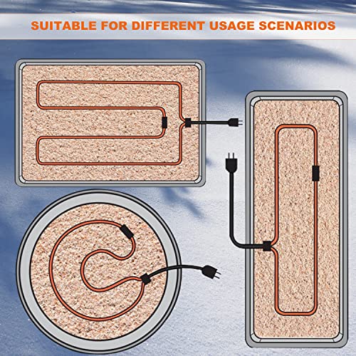 ANSIKE Soil Heating Cable 25 Ft Electric Soil Warming Cable Greenhouse Plant Soil Heater Cable Keep Soil Warm for Soil, Garden, Cold Frame