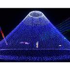 Twinkle Star 300 LED Window Fairy Curtain String Lights for Halloween Christmas Wedding Party Home Garden Bedroom Outdoor Indoor Wall Decoration (Blue)
