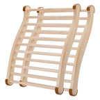TOLHYUN 2PCS Sauna Backrest Sauna Accessories Wooden Slip-Resistant Non-Toxic Comfortable S-Shape Design Sauna Chair with Back, Sauna Accessories for Any Barrel or Infrared Sauna