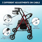 FVRITO 2 Pack 41'' Rollator Brake Cable Replacement for Drive Mobility Rolling Walker Medline Transport Knee Scooter Folding Wheelchair, Brake Cables for Most Walker Seniors Medical Accessories Parts