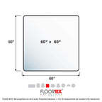 Floortex Polycarbonate XXL Office Mat 60" x 60" for Hard Floors, Clear (FR1215015019ER)