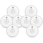 Fire Alarms Smoke Detectors, Smoke Alarm Battery Operated, Fire Alarm with Test Button & Low Battery Signal, Photoelectric Technology Fire Detectors for Bedroom and Home (8-Pack)