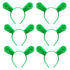 12 Pieces Green Ears Headbands Halloween Head Wrap Hair Accessories Cute Hair Band for Adult Kids Halloween Party Celebration Cosplay Decoration