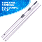 Sepetrel Pool Pole - Professional 15 Foot Telescoping Swimming Pool Cleaning Poles,Adjustable Telescopic Pole,for Skimmer Net,Brush,Vacuum Head