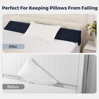Vekkia Queen Bed Wedge Pillow for Headboard/Bed Mattress Gap Filler Wedge,Bed Gap Filler Close Gap (0-6"),Stop Pillow Falling Down(Blue 60"x10"x6")