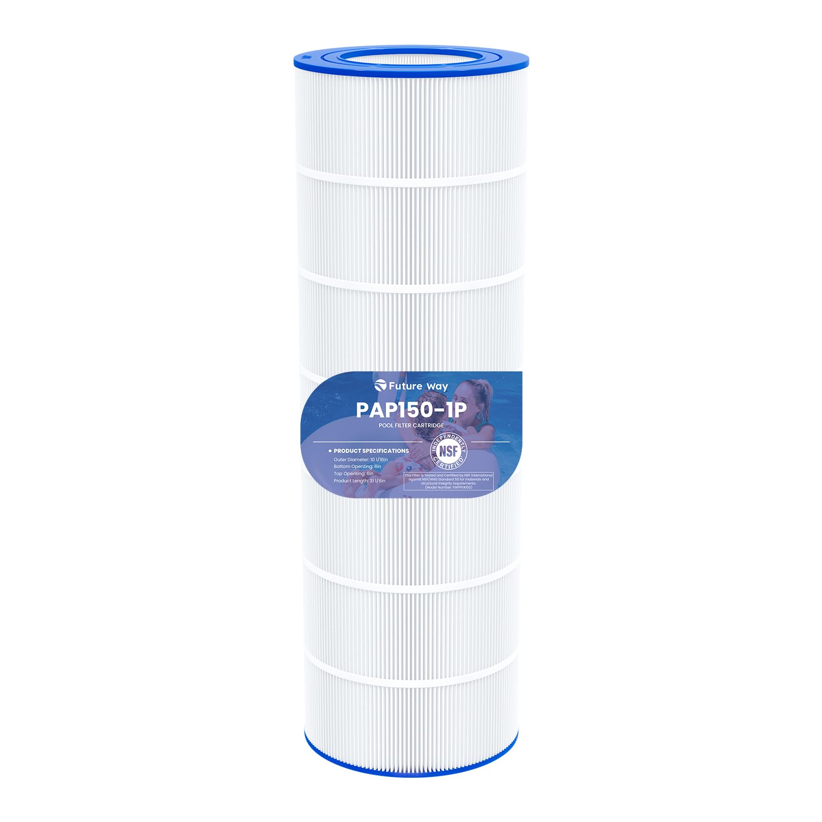 Future Way CC150 Pool Filter Cartridge Replacement for Pentair Clean & Clear 150, Replace Pleatco PAP150, Pentair R173216, Unicel C-9415, 150 sq.ft