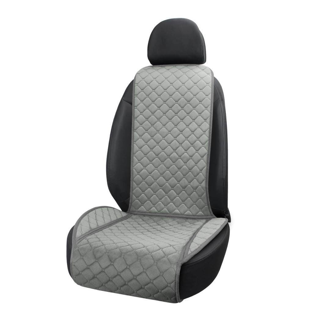 surpassme Comfortable Car Seat Covers Universal Front Seat Covers for Car Accessories, Padded Car Interior Covers for Automotive, SUV, Truck, and Van(Grey)