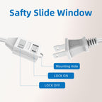 TiFFCOFiO Indoor Extension Cord, 2 Prong 9 Feet Extension Cord, 3 Polarized Outlets with Safety Slide Windows,13A/1625W, 16 AWG, 2 Packs