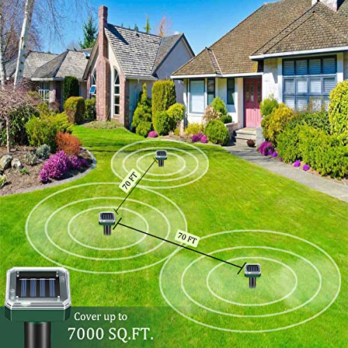 Mole Repellent 10 Pack,Solar Powered Mole Repeller Mole Killer Gopher Deterrent Pest Control Rodent Repeller Ultrasonic Repeller Vole Squirrel Trap,Waterproof Mole Trap Killer for Lawns,Garden