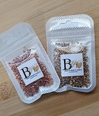 Transparent Gold Lined Loc sprinkle Hair Beads, Crystal Clear DreaLock Hair Accessories (Rose Gold Sprinkles)