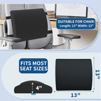 QUTOOL Orthopedic Seat Cushion and Lumbar Support Pillow for Office Chair & Car, Memory Foam with Washable Cover Ergonomic Desk Chair Cushion for Tailbone, Lower Back Pain, Sciatica Relief
