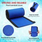 Pool Handrail Cover, 6 Feet Swimming Pool Hand Railing Covers with Zipper Non Slip Anti-Scald Safety Rail Grip Handles Sleeve for Swimming Pools Inground Ladder Hand Rail Grips-Blue