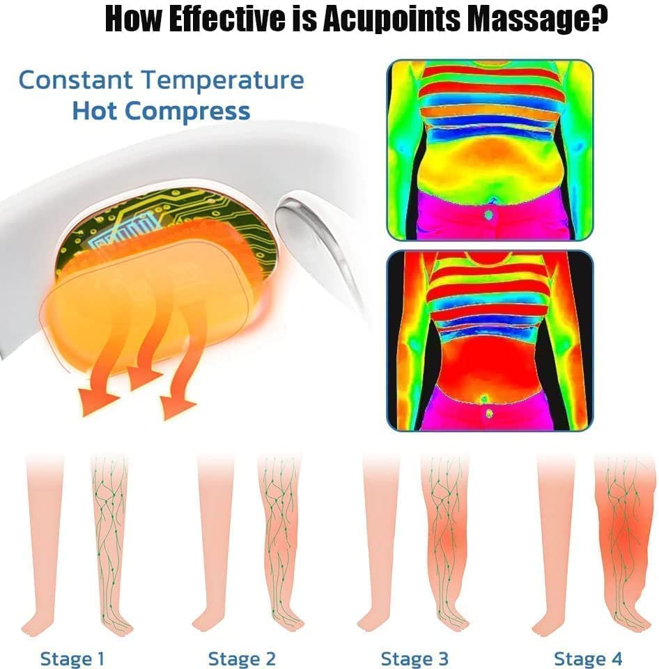 Neck Acupoints Lymphvity Massage Device for Women, Cordless Neck Massager for Pain Relief Portable Neck Relaxer, Lymphatic Drainage Machine with 12 Modes Christmas Mother's Day Father's Day Gifts (1)