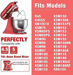 4.5-5QT Stainless Steel Flat Beater for KitchenAid Stand Mixer, Kitchen Aid Paddle Attachment Accessories/No coating/Dishwasher Safe Replacement for K45 KN15E1X KSM75 and Other Models