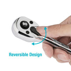 DURATECH 1/2-Inch Drive Ratchet, 90-Tooth Quick-release Ratchet Wrench, Reversible, Cr-V Made, Full Polished, Stocking Stuffers for Men Women Gifts for Men Gifts for Women