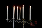 GenSwin Flameless White Taper Candles Flickering with 10-Key Remote, Battery Operated Led Warm 3D Wick Light Window Candles Real Wax Pack of 6, Christmas Home Wedding Decor(0.78 X 9.64 Inch)