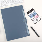 Expanding File Organizer with 8 Pockets, Accordion File Folders with Labels, Portable Document Paper Bill Receipt Organizer, Home College School Office Supplies, Letter Size, Blue