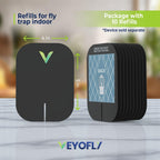 VEYOFLY Flying Insect Trap Refill- Plug in Bug Catcher Indoor Refills, Indoor Fly Trap, Indoor Fly Trap,Trap for Mosquitos, Bugs, Insects, Gnats, Moth and Fruit Flies -Plug in Refill (Pack of 10)