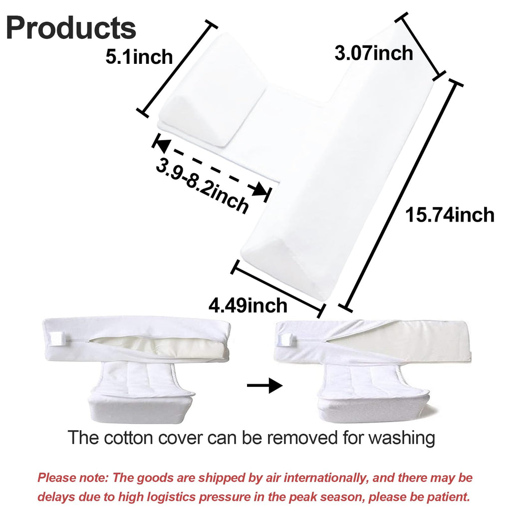ParkistStar Wedge Pillow for Newborns Adjustable 45-Degree Provides Front and Back Support for a Comfortable Sleep Experience (White)