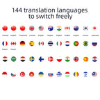 A17 Pro 3 in 1 Real Time Translator Earbuds, 144 Languages, Wireless Bluetooth, Black
