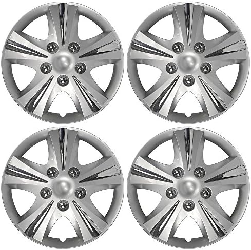 Custom Accessories 96411 GT-5 Silver 15" Wheel Cover, Pack of 4